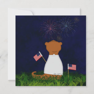 Oliver The Otter Watching Fireworks Einladung