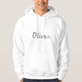Oliver Typografie mit farbenprächtigem Muster Hoodie