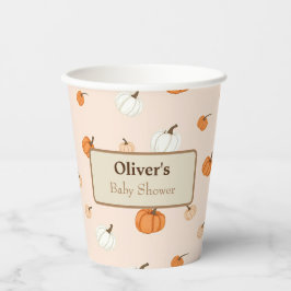 Oliver's Baby Shower Pumpkin Paper Cups Pappbecher