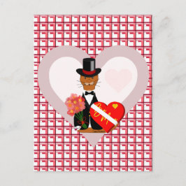 Olivers Valentinstag mit Herz-Hintergrund Postkarte