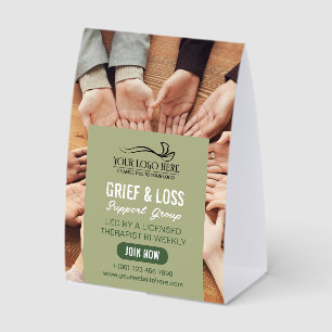 Olives Grün Therapie Beratung Ihr Logo hier Tischaufsteller