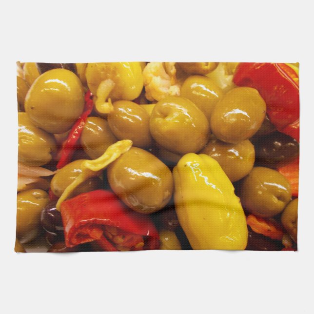 Olives Serviette de cuisine (Horizontal)