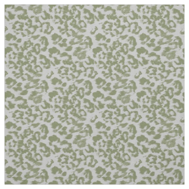 Olivgrau gefleckter Leopard  Stoff (Muster)
