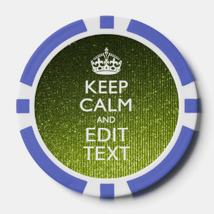 Olivgrün Behaltend Ruhe Ihren Text haben Pokerchips
