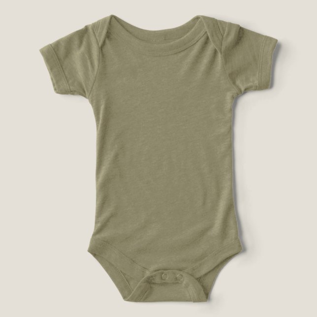 Olivgrün dreiseitige Babybodysuit (Design Vorderseite)