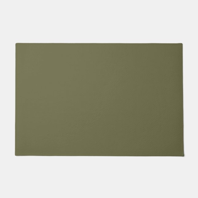 Olivgrün, erdgrün, solide Farbe drucken Fußmatte (Vorderseite)