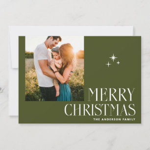 Olivgrün Frohe Weihnachten Minimalistische Foto