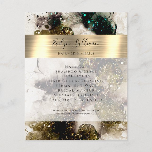 Olivgrün-grüner Flyer (Vorne)