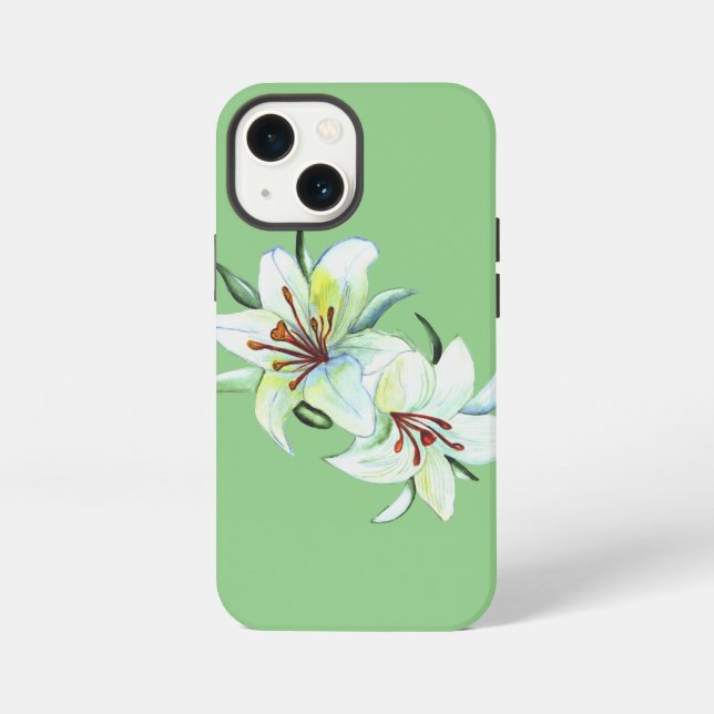 Olivgrün iPhone 13 Mini Hülle (Rückseite)