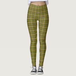 Olivgrün kariert, Retro-Farbe Leggings