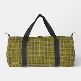 Olivgrün kariertes Retro-Farbschema Duffle Bag