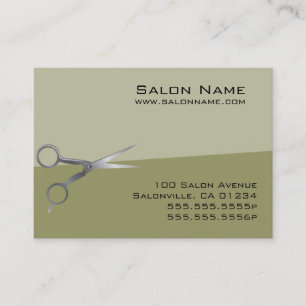 Olivgrün-Salon-Geschäft und Lochkarten Treuekarte