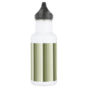Olivgrün-Schattenstreifen Edelstahlflasche