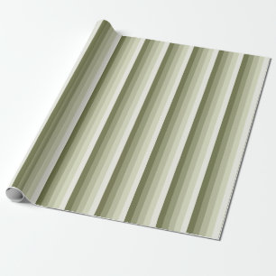 Olivgrün-Schattenstreifen Geschenkpapier