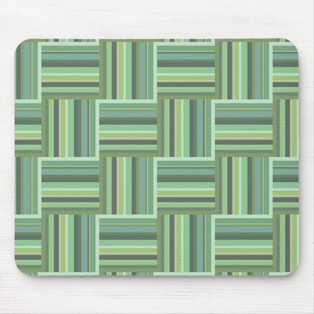 Olivgrün Streifen Webmuster Mousepad (Vorne)