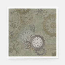 Olivgrün, Vintag Serviette