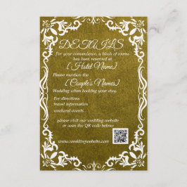 Olivgrüne elegante Hochzeitseinlagekarte im minima Begleitkarte