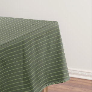 Olivgrüne Nadelstreifen Tischdecke
