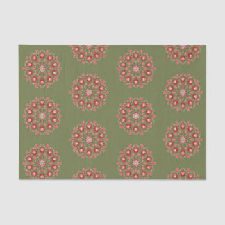 Olivgrüne Rosemaling Seidenpapier
