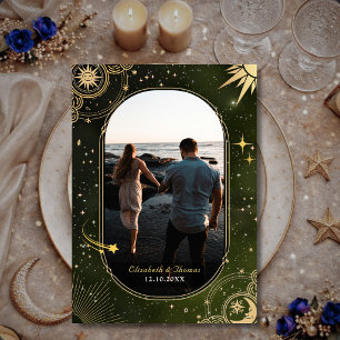 Olivgrüne Sternschnuppe Himmlische Hochzeit Save The Date