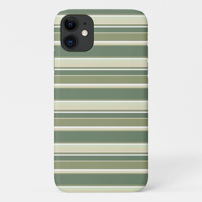 Olivgrüne Streifen Case-Mate iPhone Hülle (Rückseite)