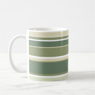 Olivgrüne Streifen Kaffeetasse