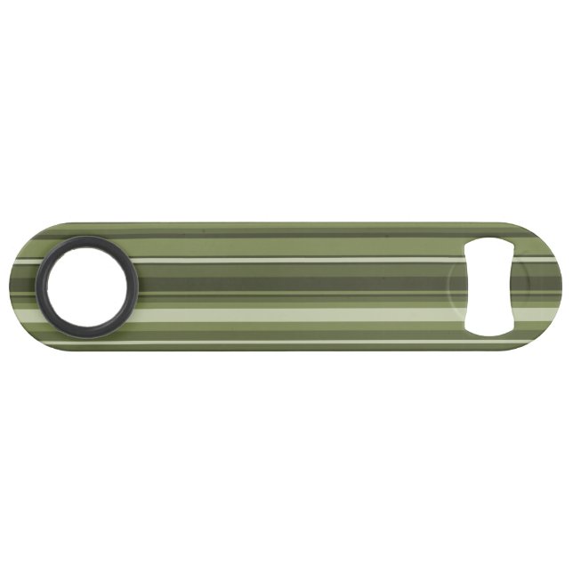 Olivgrüne Streifen Speed Flaschenöffner (Vorderseite (Horizontal))