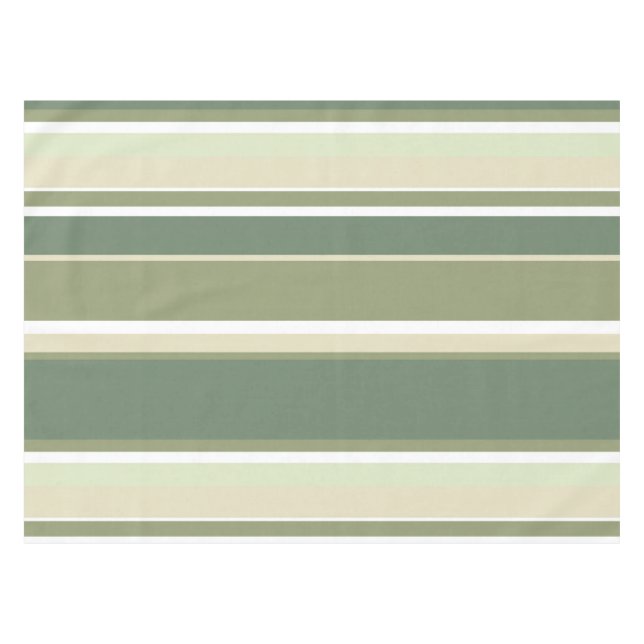 Olivgrüne Streifen Tischdecke (Vorderseite (Horizontal))