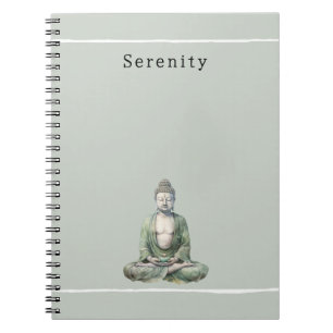 Olivgrüner Buddha-Meditations-Personalisiert Notizblock