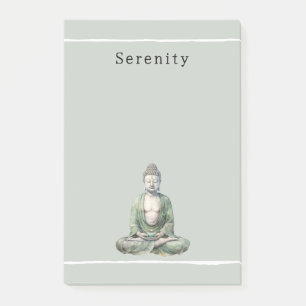 Olivgrüner Buddha-Meditations-Personalisiert  Post-it Klebezettel