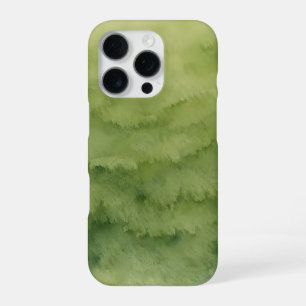 Olivgrüner Farbverlauf Aquarell iPhone 16 Pro Hülle
