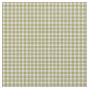 Olivgrüner Gingham Kariert Gestreift Stoff