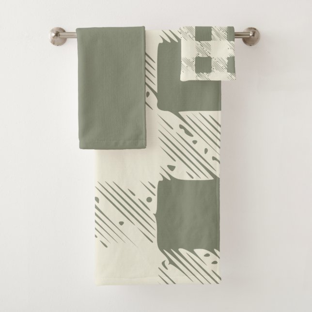 Olivgrüner Handtuch Badhandtuch Set (Insitu)