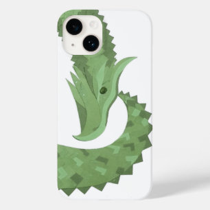 Olivgrüner Herzdrache auf Weiß Case-Mate iPhone 14 Hülle
