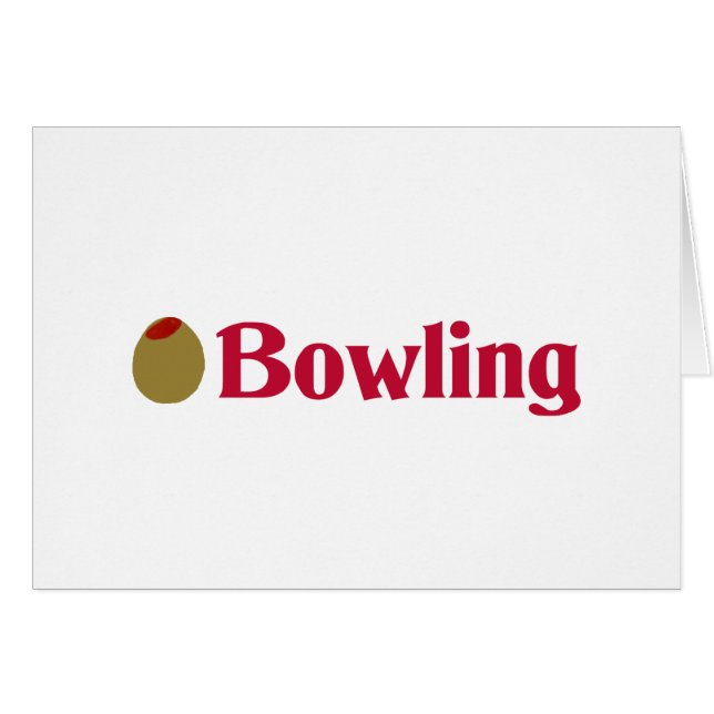 Olivgrüner (i-Liebe-) Bowling (Vorderseite (Horizontal))
