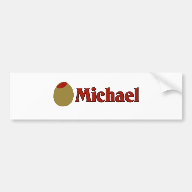 Olivgrüner (i-Liebe) Michael Autoaufkleber (Vorne)