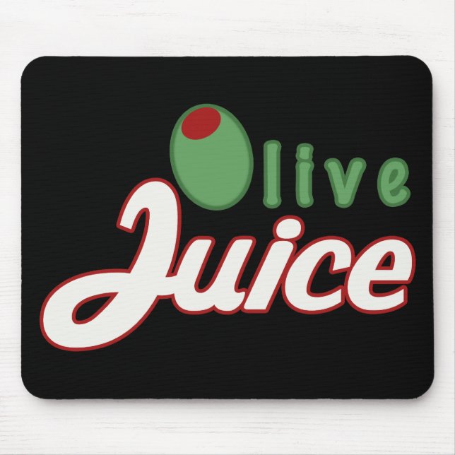 Olivgrüner Saft Mousepad (Vorne)
