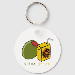 Olivgrüner Saft Schlüsselanhänger