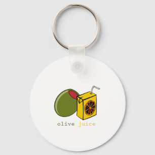 Olivgrüner Saft Schlüsselanhänger