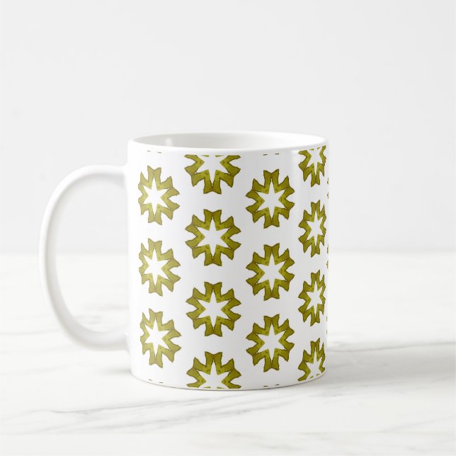 Olivgrünes Muster Kaffeetasse (Links)