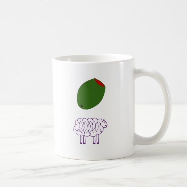 Olivgrünes Mutterschaf Kaffeetasse (Rechts)