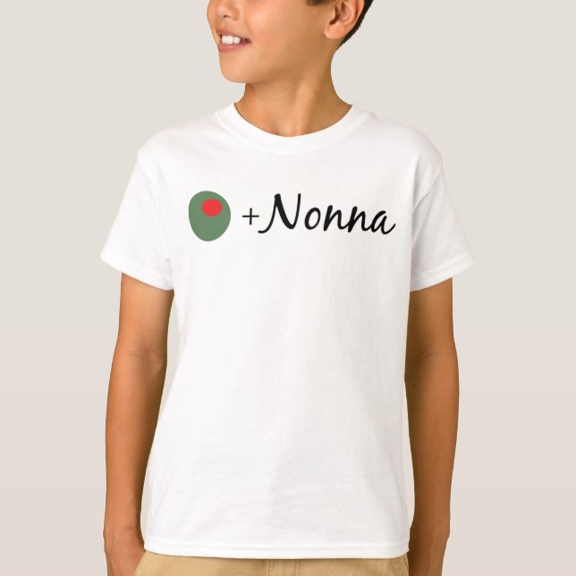 Olivgrünes Nonna T-Shirt (Vorderseite)