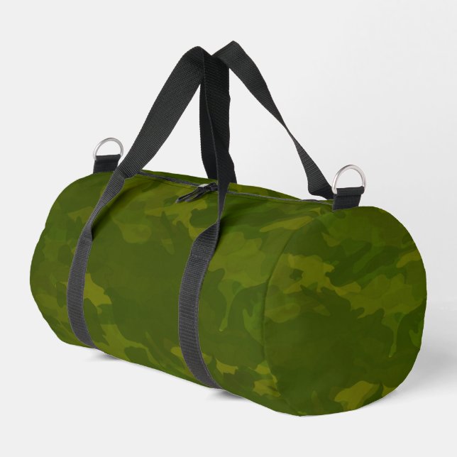 Olivgrünes Tarnmuster Duffle Bag (Linke Seite)