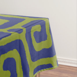 Olivgrünes und blaues abstraktes Muster Tischdecke