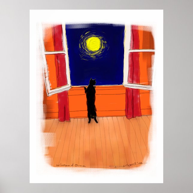 Olivia and Window Poster (Vorne)