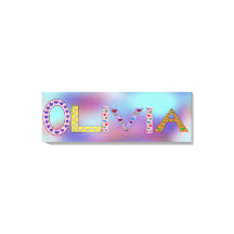 OLIVIA Baby Girl Name farbenfrohe Buchstaben