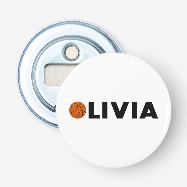 Olivia Basketball Flaschenöffner (Vorderseite)
