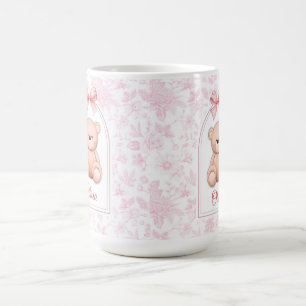 Olivia   Benutzerdefiniertes rosa Teddy-Bär-Kinder Kaffeetasse