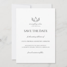 Olivia Christlich Wedding Monogram Save the Date