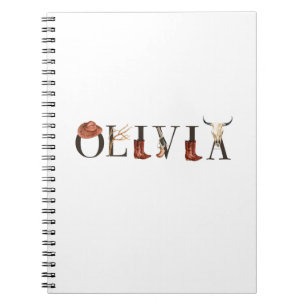 Olivia Cowboy Mädchen, Western Cowgirls, Cowboy Mä Notizblock